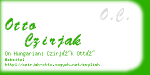 otto czirjak business card